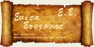Evica Brezovac vizit kartica